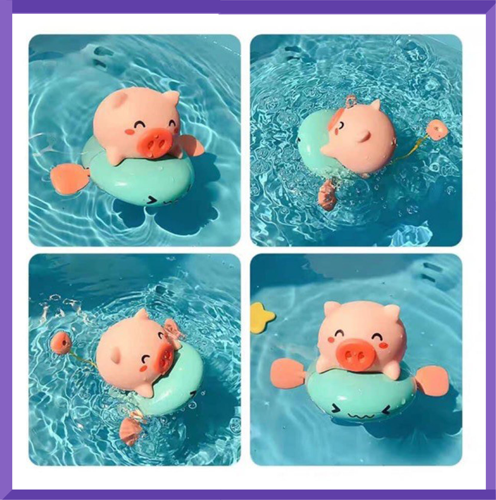 đồ chơi nhà tắm - heo (lợn) chèo thuyền phun nước